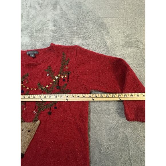 Vintage Northern Isles Women’s XL Red Reindeer Antlers Christmas Sweater 90s - Picture 7 of 7